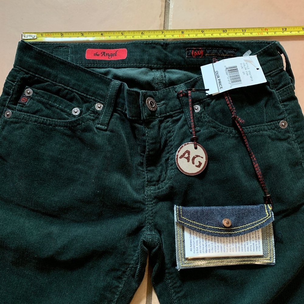 AG The Angel fit Green Jean Cords - size 24